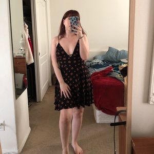 Black dress with pattern